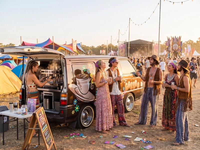 the little brown coffee van festival