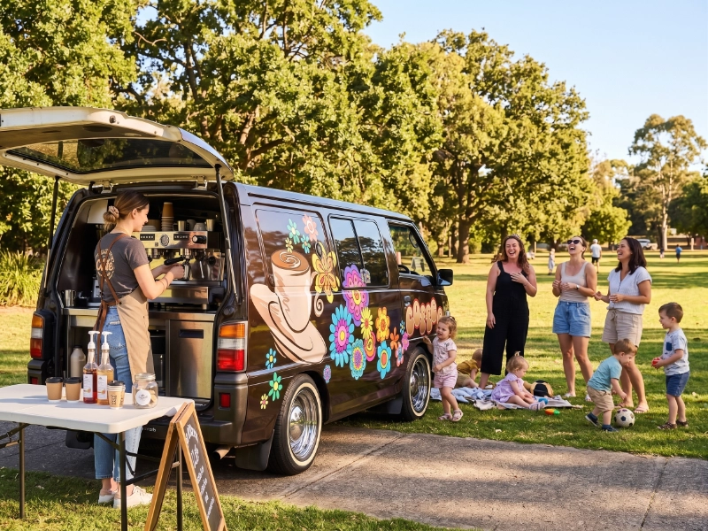the little brown coffee van park